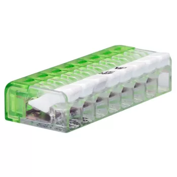   TRACON RVONK8 - Csavar nélküli vezetékösszekötő, nyitható átlátszó 0,2-2,5mm2, 24A, 450VAC 8P