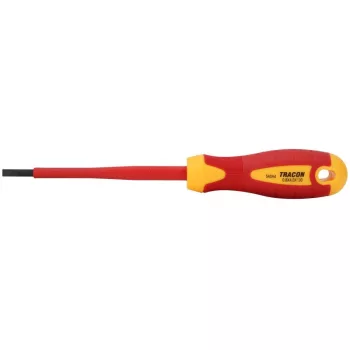   TRACON SD40100SL - Csavarhúzó, egyenes, 1000V-raszigetelt, CrV SL 4×100mm, AC 1000V