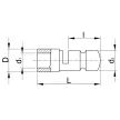 TRACON SH4 - Szigetelt hengeres csatlakozó dugó, elektrolitréz, sárga 6mm2, (d1=3,5mm, d2=5mm), PVC