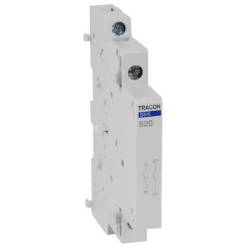   TRACON SHK-S20 - Segédérintkező SHK kontaktorhoz 0,5 Mod, 2NO, AC12 (230V) 5A