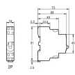 TRACON SHK2-25K - Installációs kontaktor 230V AC, 50Hz, 1 Mod, 2×NO, AC1/AC7a, 25A