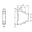 TRACON SHK2-25 - Installációs kontaktor 230V AC, 50Hz, 1 Mod, 2×NO AC1/AC7a, 25A