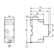 TRACON SHK2-40K - Installációs kontaktor 230V AC, 50Hz, 2 Mod, 2×NO, AC1/AC7a, 40A