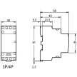 TRACON SHK3-25 - Installációs kontaktor 230V AC, 50Hz, 2 Mod, 3×NO, AC1/AC7a, 25A