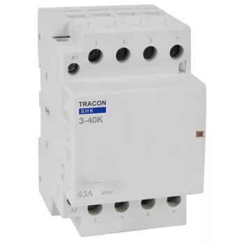   TRACON SHK3-40 - Installációs kontaktor 230V AC, 50Hz, 3 Mod, 3×NO, AC1/AC7a, 40A