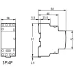 TRACON SHK4-25V22 - Installációs kontaktor 230V AC, 50Hz, 2 Mod, 2×NO+2×NC, AC1/AC7a, 25A