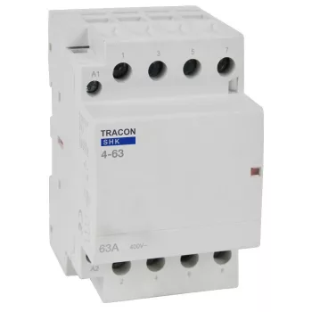   TRACON SHK4-63 - Installációs kontaktor 230V AC, 50Hz, 3 Mod, 4×NO, AC1/AC7a, 63A