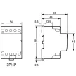 TRACON SHK4-63V22 - Installációs kontaktor 230V AC, 50Hz, 3 Mod, 2×NO+2×NC, AC1/AC7a, 63A