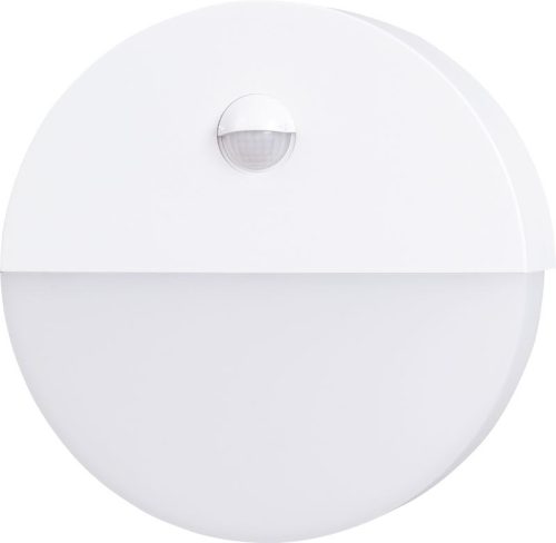 TRACON SLKK10W - Mozgásérzékelős kerek fali lámpatest, fehér 230VAC, 10W, 140°, 2-9m, 10s-5m, 4500K , IP54, 700lm, EEI=G