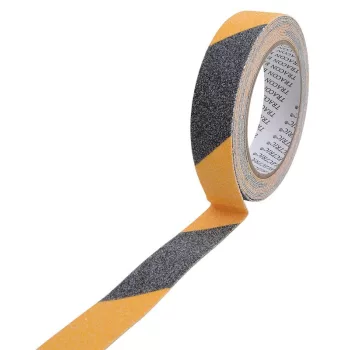   TRACON SRTYB25 - Csúszást csökkentő jelölőszalag, sárga-fekete 5m × 25mm