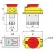 TRACON SSTM-01 - Relés biztonsági kapcsoló, gombafejű reteszeléssel 4PIN, 230VAC, 12A/AC3, IP54, 6,3×0,8