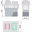TRACON SSTM-025 - Relés biztonsági kapcsoló 5PIN, 230 VAC, 12A/AC3, IP54, 6,3×0,8