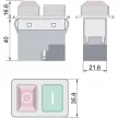 TRACON SSTM-025 - Relés biztonsági kapcsoló 5PIN, 230 VAC, 12A/AC3, IP54, 6,3×0,8