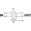 TRACON SSTM-035 - Relés biztonsági kapcsoló, bepattintható, fekete kerettel 5PIN, 230 VAC, 12A/AC3, IP54, 6,3×0,8