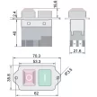 TRACON SSTM-045 - Relés biztonsági kapcsoló, csavarozható, sárga kerettel 5PIN, 230 VAC, 12A/AC3, IP54, 6,3×0,8