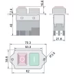 TRACON SSTM-045 - Relés biztonsági kapcsoló, csavarozható, sárga kerettel 5PIN, 230 VAC, 12A/AC3, IP54, 6,3×0,8