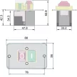 TRACON SSTM-317 - Relés biztonsági kapcsoló, gombafejű reteszeléssel 7PIN, 400 VAC, 8A/AC3, IP54, 6,3×0,8