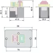 TRACON SSTM-317 - Relés biztonsági kapcsoló, gombafejű reteszeléssel 7PIN, 400 VAC, 8A/AC3, IP54, 6,3×0,8