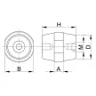 TRACON STS-40 - Támszigetelő, piros H=40mm, M8