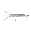 TRACON T550CS - Faforgácslap csavar 5x50mm