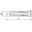 TRACON T6-UNI - Nagy szilárdságú univerzális tipli M6×30mm, PA6.6