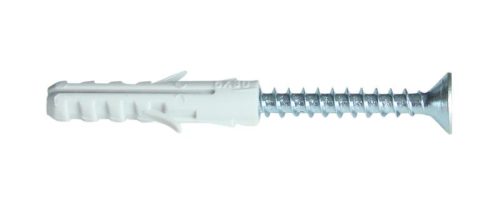TRACON T6CS-PA - Normál tipli+csavar, szürke M6×30mm, PA6.6
