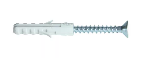 TRACON T6CS-PA - Normál tipli+csavar, szürke M6×30mm, PA6.6