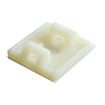   TRACON TALP190-2 - Öntapadós/csavarozható, 2oldalt fűzhető kötegelő talp, natúr 18,7×18,7mm, d=4,4mm, PA6.6