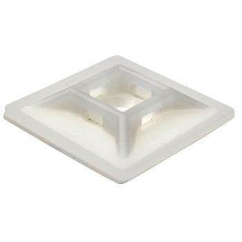   TRACON TALP200 - Öntapadós/csavarozható, 4oldalt fűzhető kötegelő talp,natúr 19×19mm, d=5mm, PA6.6, 3M