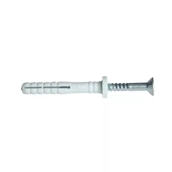   TRACON TB645 - Beüthető tipli+csavar, szürke M6×40mm, PA6.6