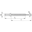TRACON TB645 - Beüthető tipli+csavar, szürke M6×40mm, PA6.6