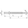 TRACON TB645 - Beüthető tipli+csavar, szürke M6×40mm, PA6.6