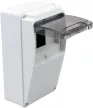 TRACON TDB231377 - Üres ipari csatlakozódoboz szerelősínnel, ABS 6 mod, H×W×D=230×130×105mm, IP55