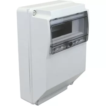   TRACON TDB362613 - Üres ipari csatlakozódoboz szerelősínnel, ABS 12mod, H×W×D=400×260×130mm, IP65