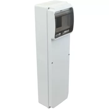   TRACON TDB461377 - Üres ipari csatlakozódoboz szerelősínnel, ABS 6 mod, H×W×D=460×130×105mm, IP55