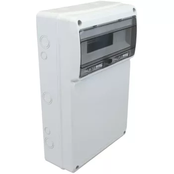   TRACON TDB503315 - Üres ipari csatlakozódoboz szerelősínnel, ABS 16 mod, H×W×D=505×330×150mm, IP65