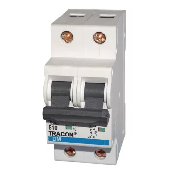   TRACON TDM-2B-10 - Kismegszakító, 2 pólus, B karakterisztika 10A, 10kA