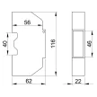 TRACON TDT - Védőburkolat sorolható készülékekhez, zárópecsételhető 1 mod., IP40, (L×W×H= 22×116×62mm)