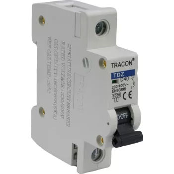   TRACON TDZ-1D-63 - Kismegszakító, 1 pólus, D karakterisztika 63A, 6kA
