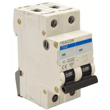   TRACON TDZ-2B-20 - Kismegszakító, 2 pólus, B karakterisztika 20A, 6kA