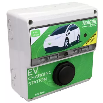   TRACON TECS301 - E-AUTÓ TÖLTŐÁLLOMÁS 22kW 3×32A/400V 22kW TYPE2
