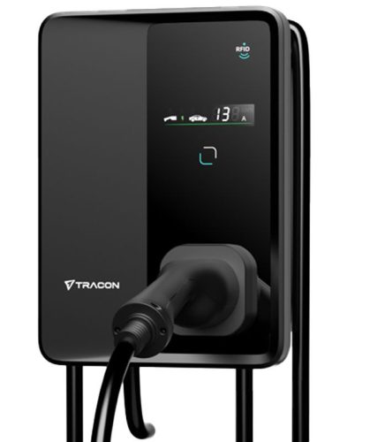 TRACON TECS303P - E-AUTÓ TÖLTŐÁLLOMÁS 22kW Type2Csatlakozó dugóval 3×32A/400V, 22kW, 5x6mm2, 5m, TYPE2
