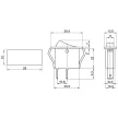 TRACON TES-13 - Készülékkapcsoló, BE-KI, fekete (0-I felirat) 16(6)A, 250V AC