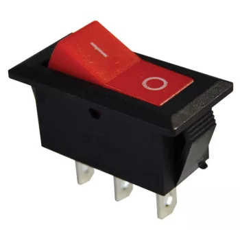   TRACON TES-22 - Készülékkapcsoló, váltó, piros (0-I felirat) 16(6)A, 250V AC