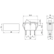 TRACON TES-22 - Készülékkapcsoló, váltó, piros (0-I felirat) 16(6)A, 250V AC