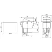 TRACON TES-42 - Készülékkapcs., BE-KI, 2-pólus, piros, 0-I felirat, világító 16(6)A, 250V AC