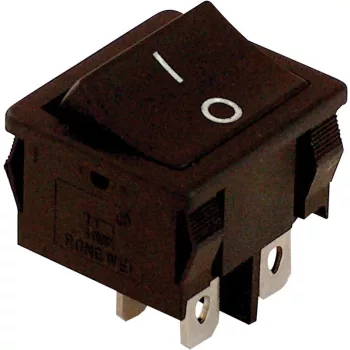   TRACON TES-51 - Készülékkapcsoló, BE-KI, 4-pólus, fekete, 0-I felirattal 16(6)A, 250V AC