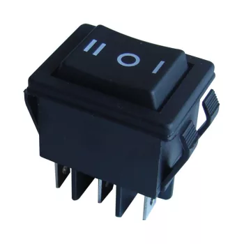   TRACON TES-52-2 - Készülékkapcsoló, váltó, fekete, nyomókapcs., I-0-II felirat 16(6)A, 250V AC