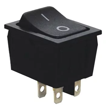   TRACON TES-53 - Készülékkapcsoló, BE-KI, 2-pólus, fekete, 0-I felirattal 16(6)A, 250V AC