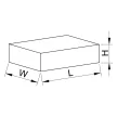 TRACON TFE-KA8 - Csapófedeles kezelőablak, 8 modul H×W×D=98×162×95, IP44